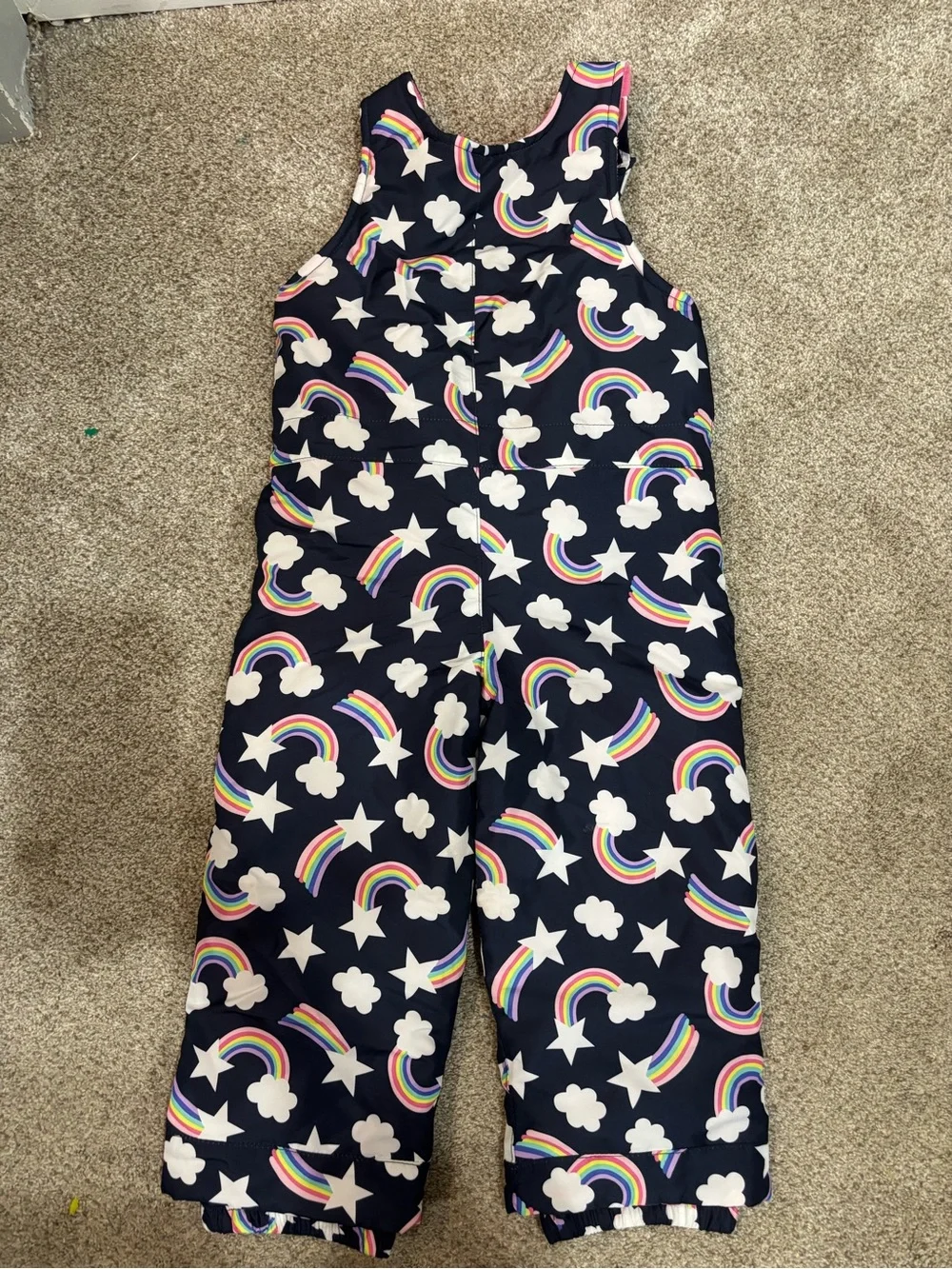 The Children's Place Snowsuit Girls Rainbow Bib Snow Overalls Size 3T